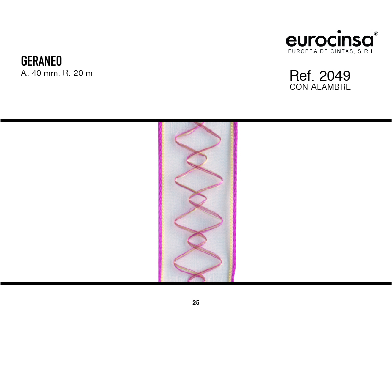 ROLLO CINTA GERANEO A-40mm. C-25 20m.