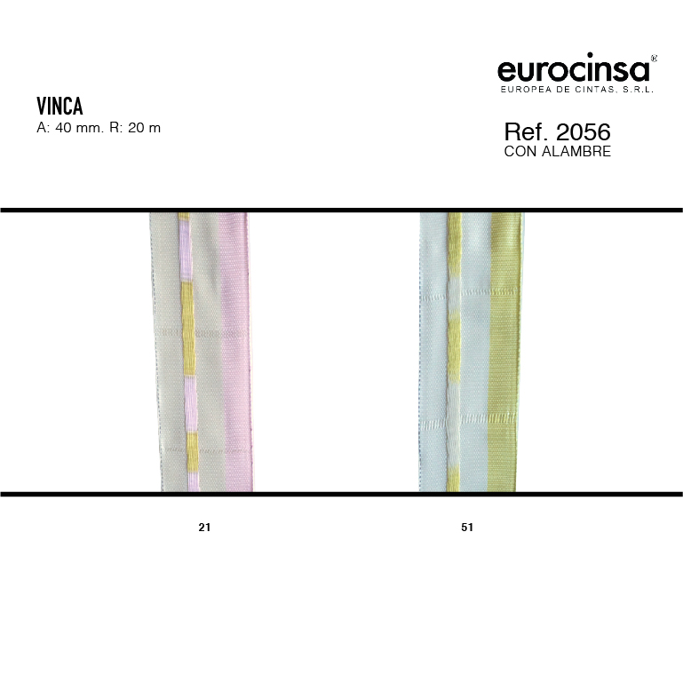 ROLLO CINTA VINCA A-40mm. C-51 20m.