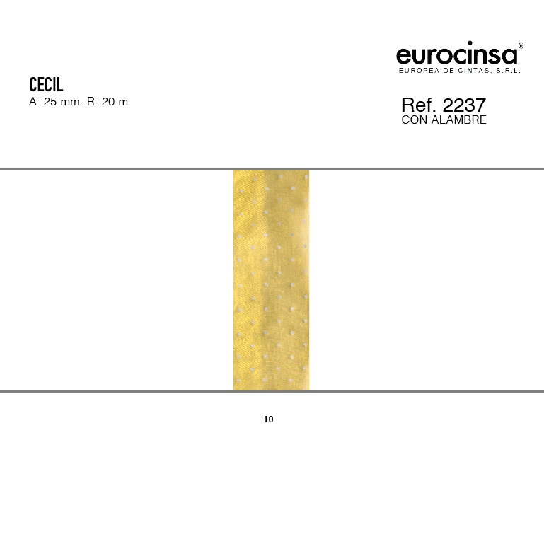 ROLLO CINTA CECIL A-25mm. C-10 20m.