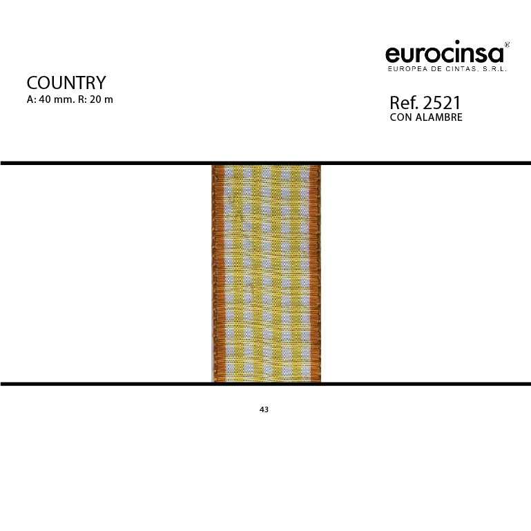 ROLLO CINTA COUNTRY A-40mm. C-43 20m.
