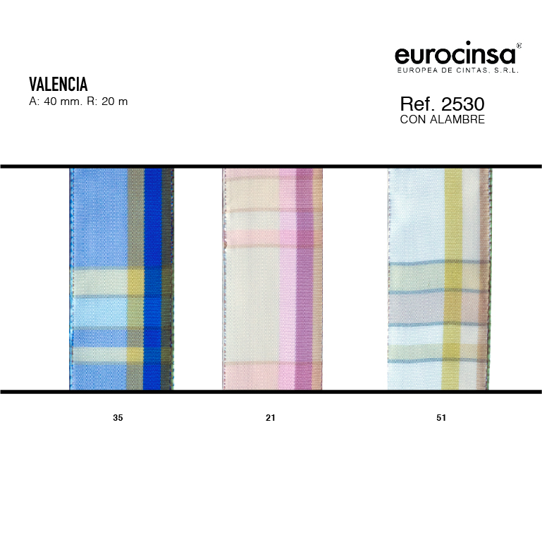 ROLLO CINTA VALENCIA A-40mm. C-51 20m.