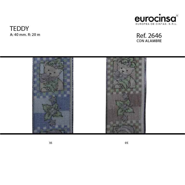 ROLLO CINTA TEDDY A-40mm. C-05 20m.