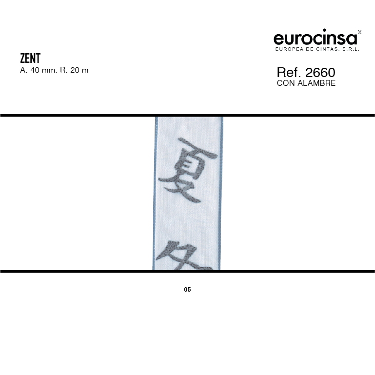 ROLLO CINTA ZENT A-40mm. C-05 20m.