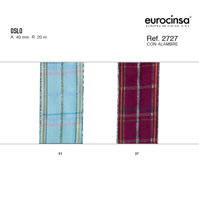 ROLLO CINTA OSLO A-40mm. C-51 20m.