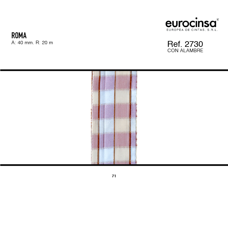 ROLLO CINTA ROMA A-40mm. C-71 20m.