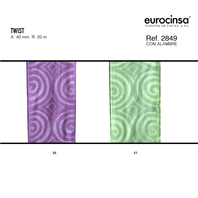 ROLLO CINTA TWIST A-40mm. C-25 20m.
