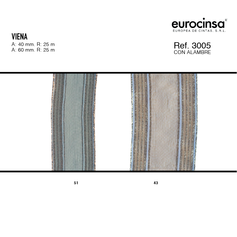 ROLLO CINTA VIENA A-60mm. C-43 25m.