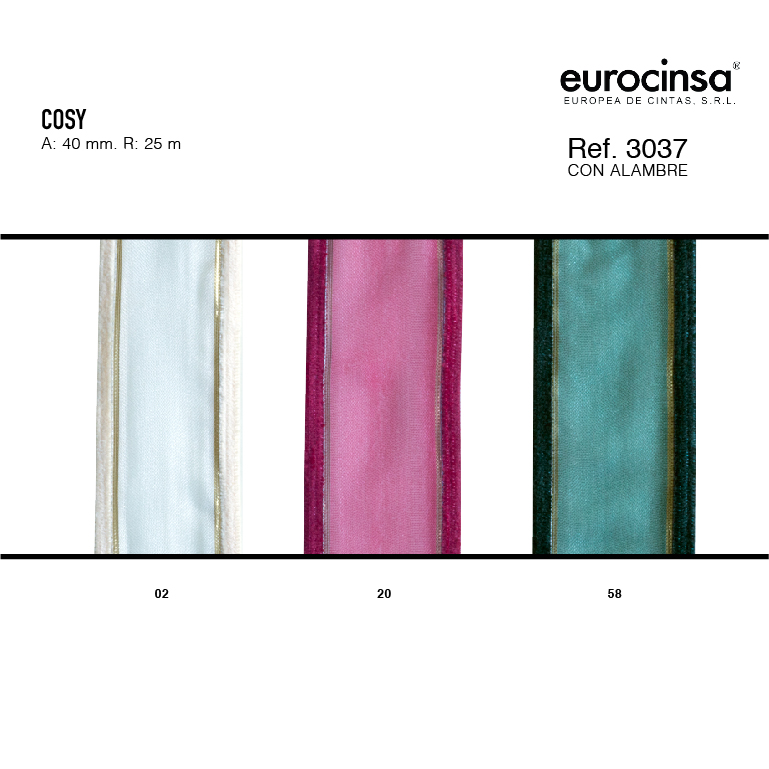 ROLLO CINTA COSY A-40mm. C-58 25m.
