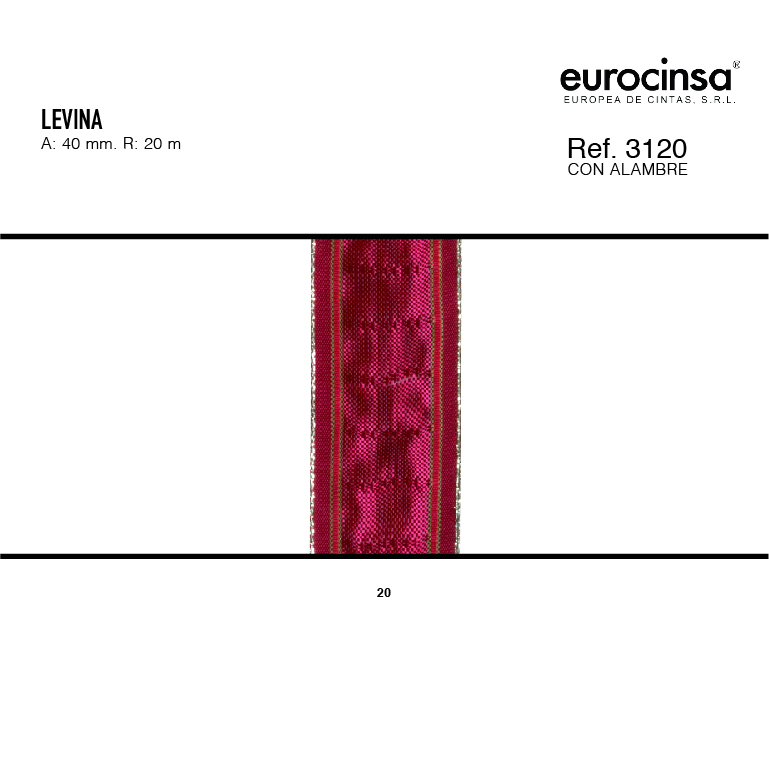 ROLLO CINTA LEVINA A-40mm. C-20 20m.