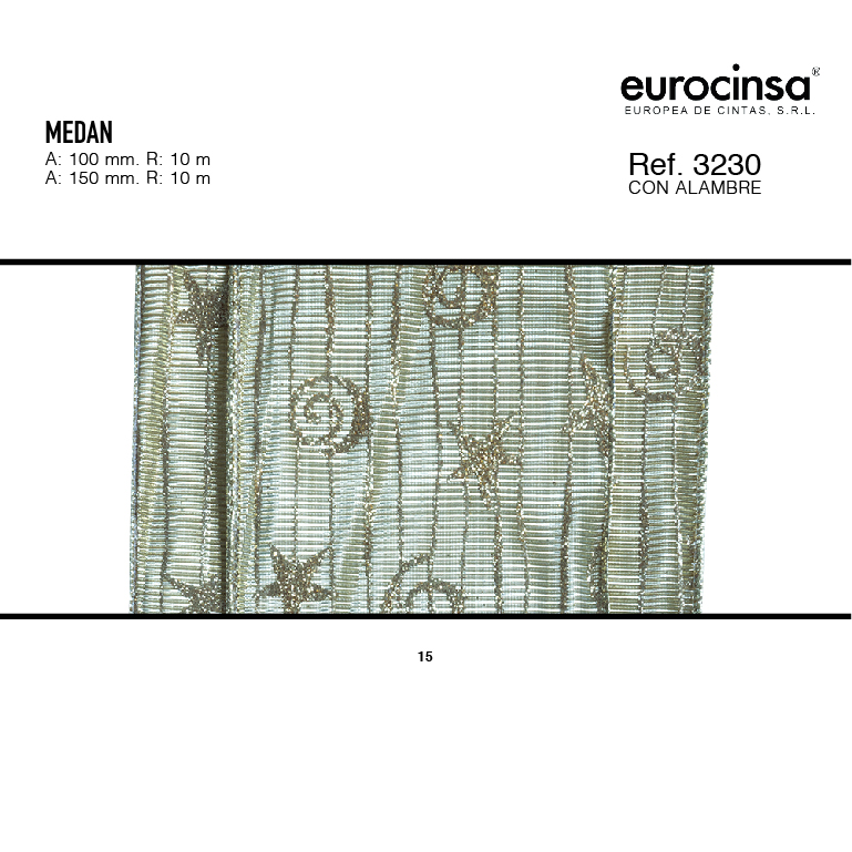 ROLLO CINTA MEDAN A-150mm. C-15 10m.