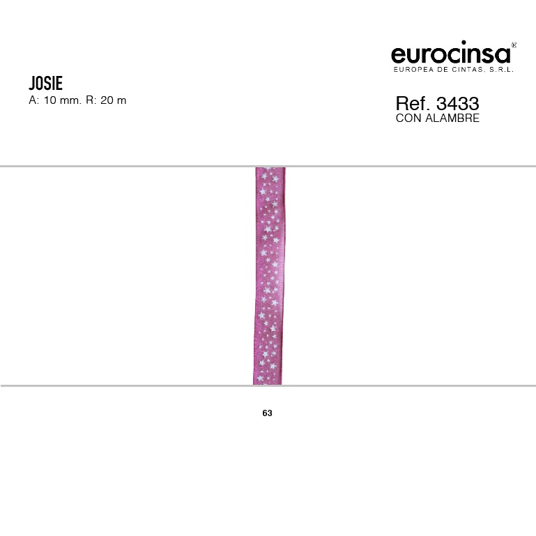ROLLO CINTA JOSIE A-10mm. C-63 20m.