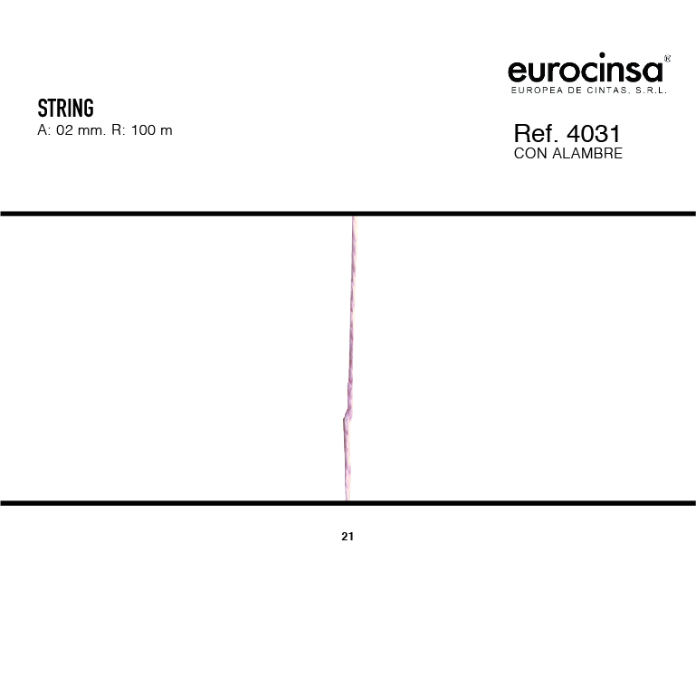 ROLLO CINTA STRING A-02mm. C-21 100m.