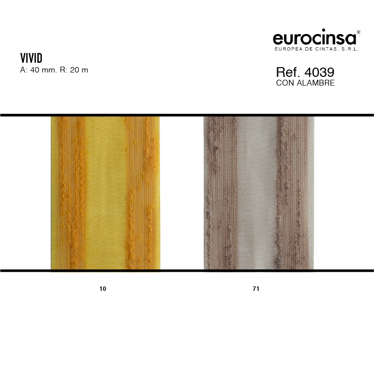 ROLLO CINTA VIVID A-40mm. C-71 20m.