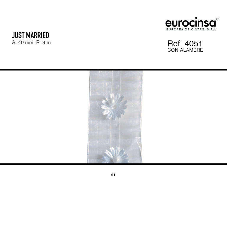 ROLLO CINTA JUST MARRIED A-40mm. C-01 3m.