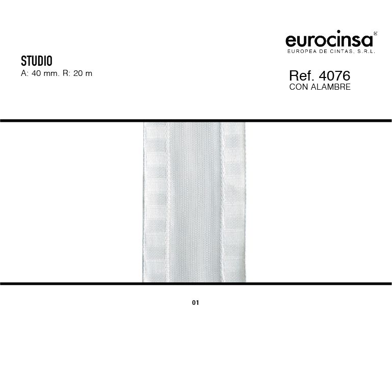 ROLLO CINTA STUDIO A-40mm. C-01 20m.