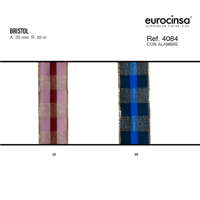 ROLLO CINTA BRISTOL A-40mm. C-22 20m.