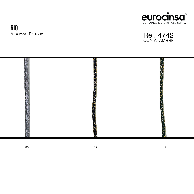 ROLLO CINTA RIO A-04mm. C-39 15m.