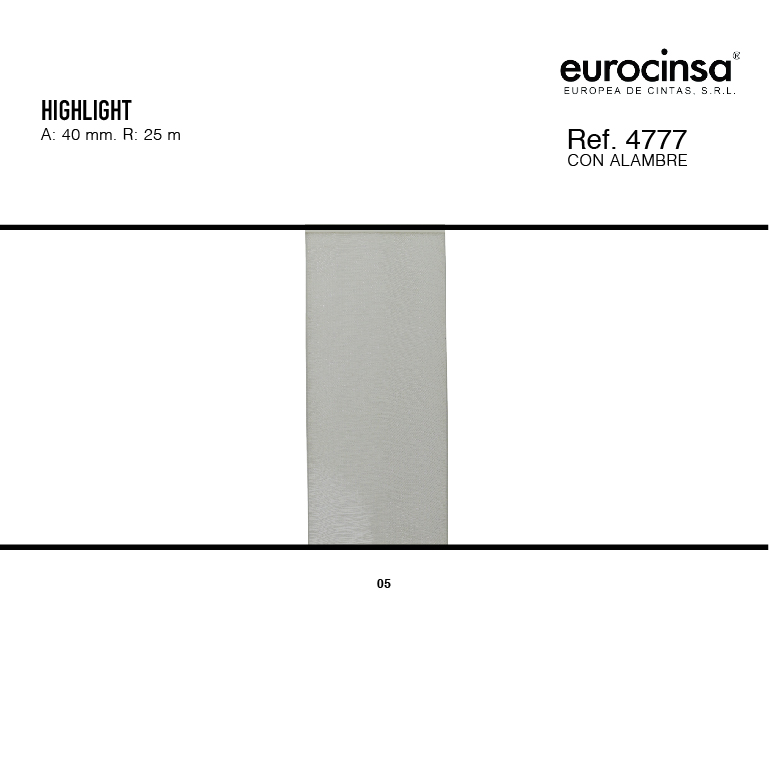 ROLLO CINTA HIGHLIGHT A-40mm. C-05 25m.