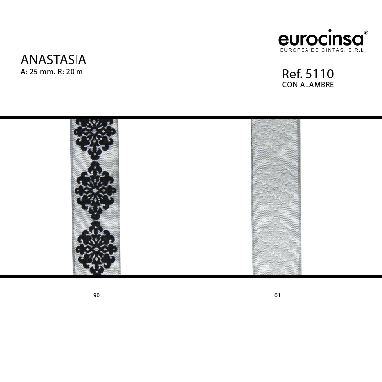 ROLLO CINTA ANASTASIA A-25mm. C-90 20m.