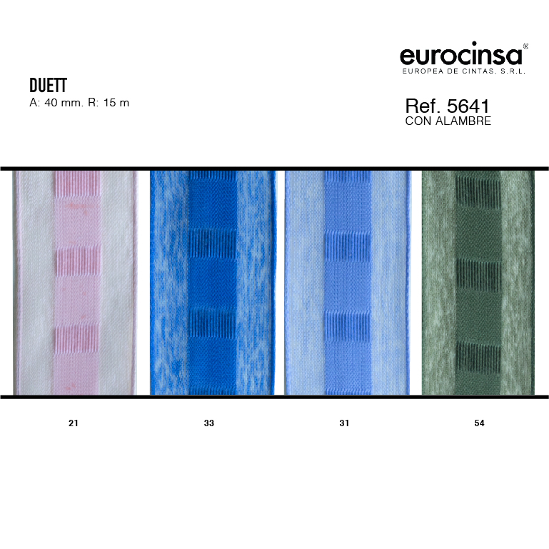 ROLLO CINTA DUETT A-40mm. C-01 15m.
