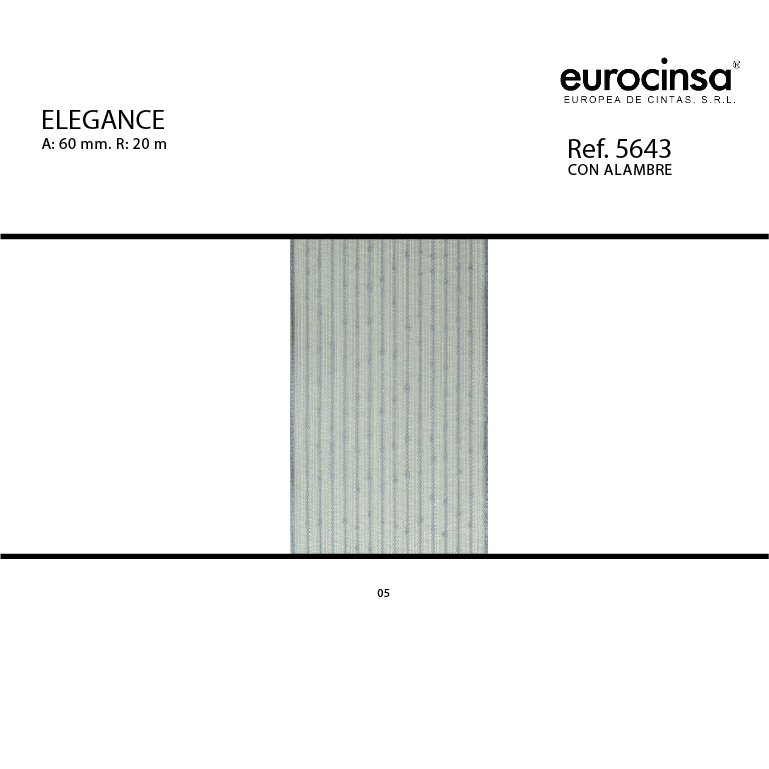 ROLLO CINTA ELEGANCE A-60mm. C-05 20m.