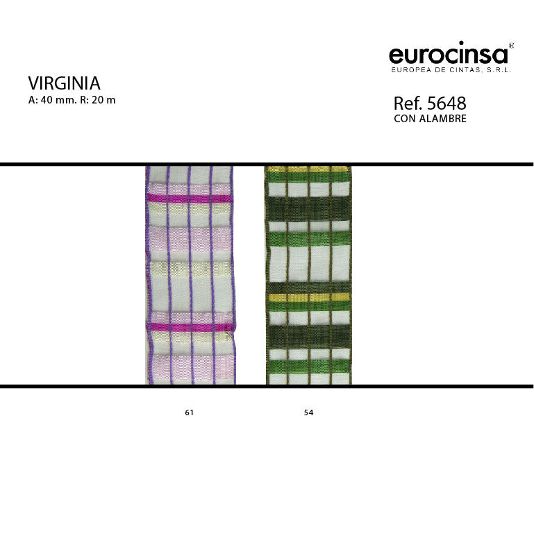 ROLLO CINTA VIRGINIA A-40mm. C-54 20m.