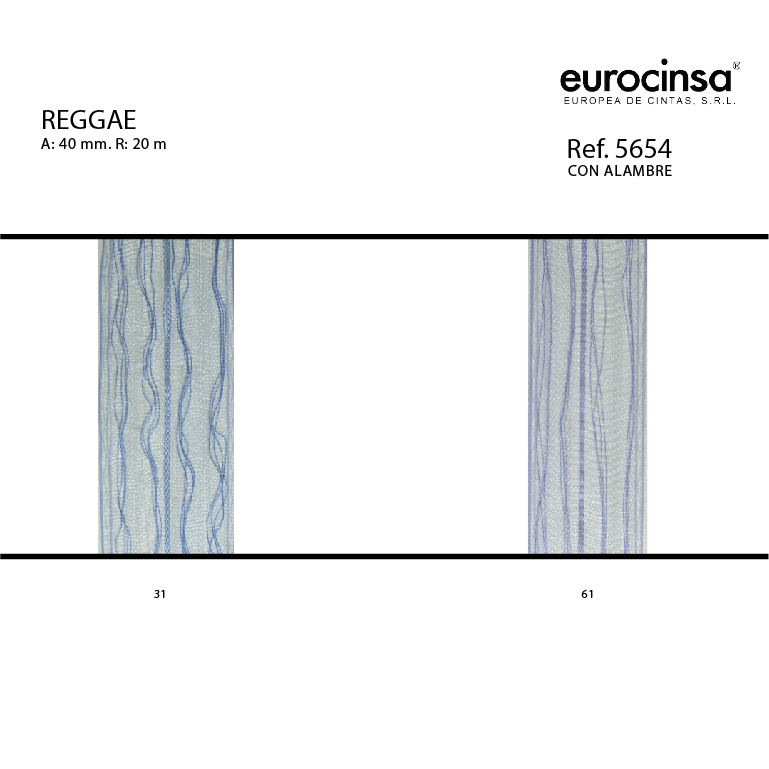 ROLLO CINTA REGGAE A-40mm. C-31 20m.