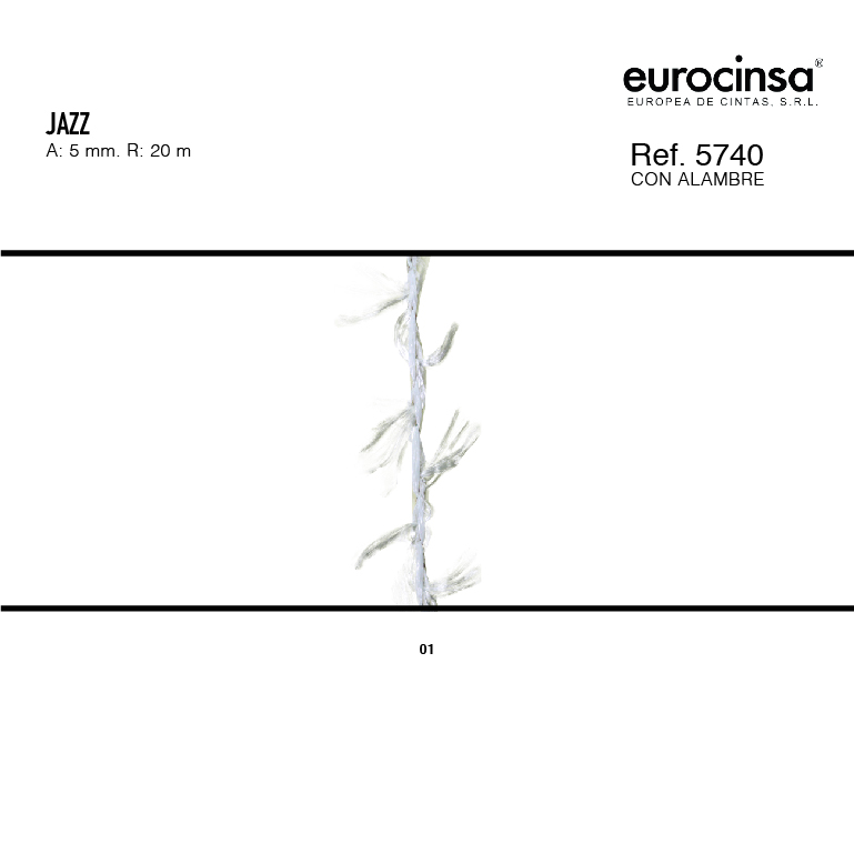 ROLLO CINTA JAZZ  A-05mm. C-01 20m.