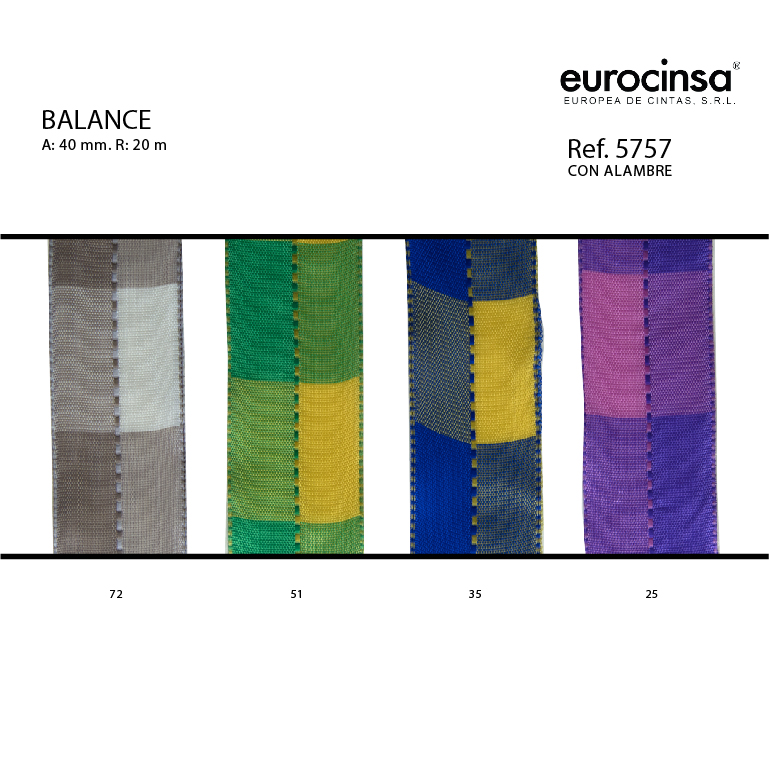 ROLLO CINTA BALANCE A-40mm. C-72 20m.