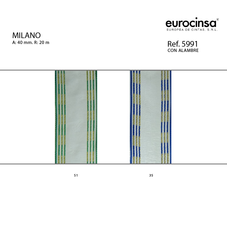 ROLLO CINTA MILANO A-40mm. C-51 20m.