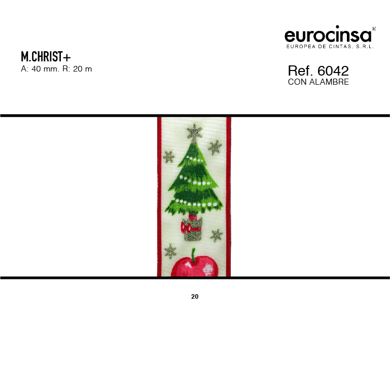 ROLLO CINTA MERRY X+ A-40mm. C-20 20m.