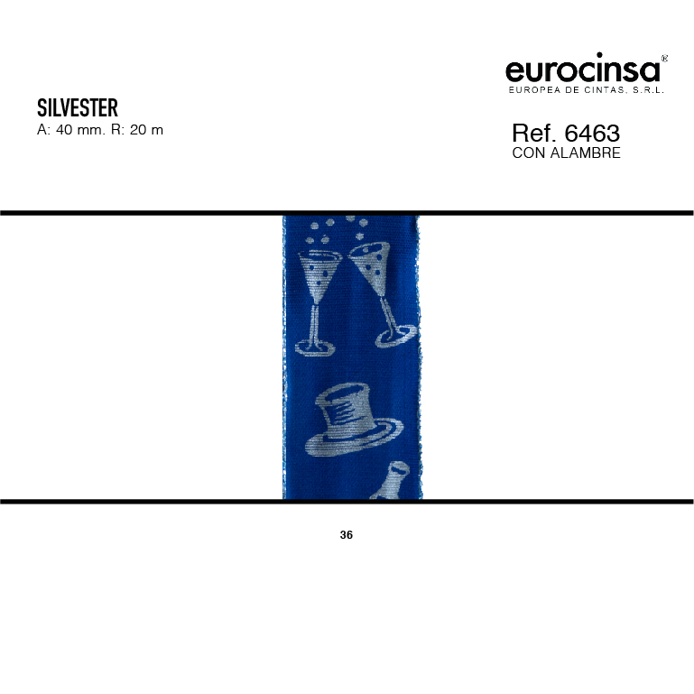 ROLLO CINTA SILVESTER A-40mm. C-36 20m.