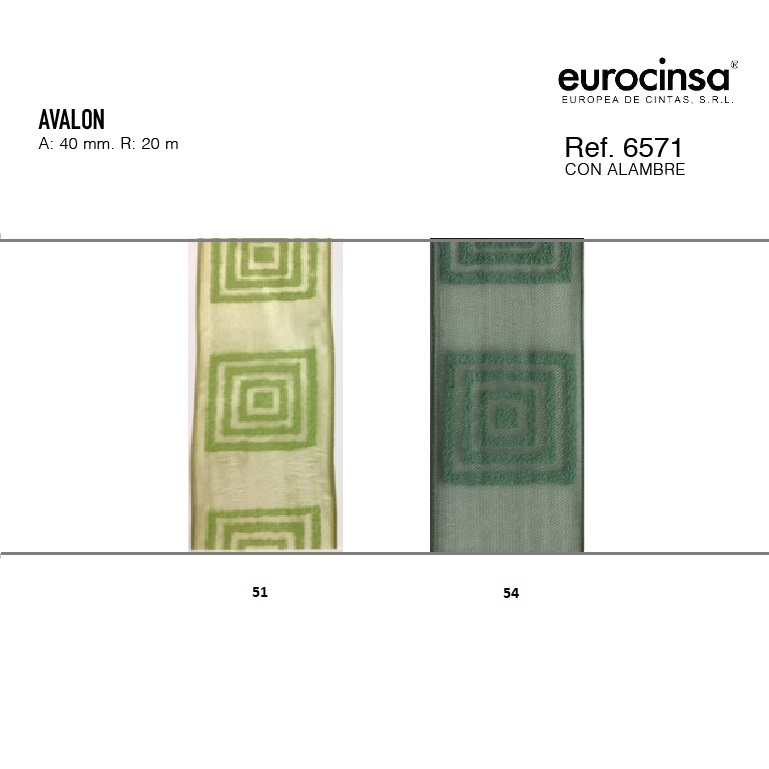 ROLLO CINTA AVALON A-40mm. C-51 20m.