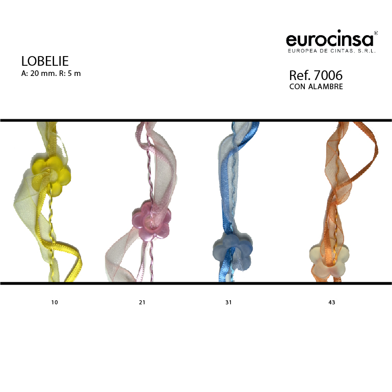 ROLLO CINTA LOBELIE A-20mm. C-10 5m.