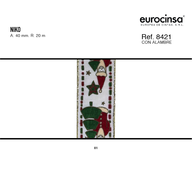 ROLLO CINTA NIKO A-40mm. C-01 20m.