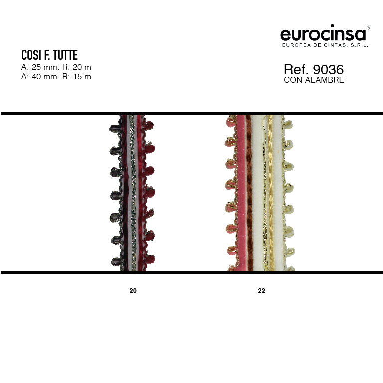 ROLLO CINTA COSI FRUIT TUTTE A-25mm. C-20 20m.