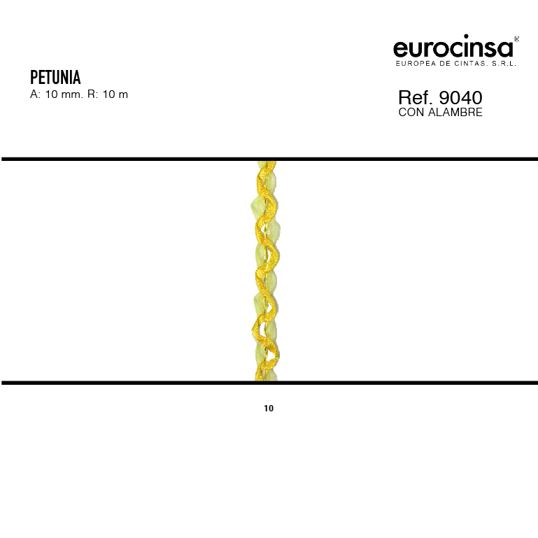 ROLLO CINTA PETUNIA A-10mm. C-10 10m.