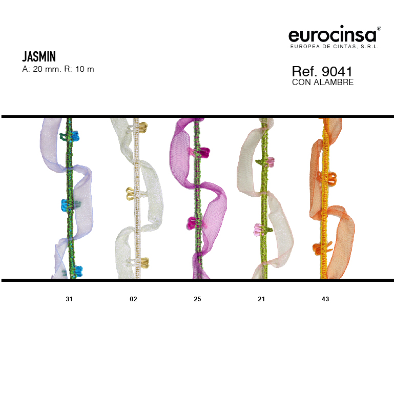 ROLLO CINTA JASMIN A-20mm. C-43 10m.