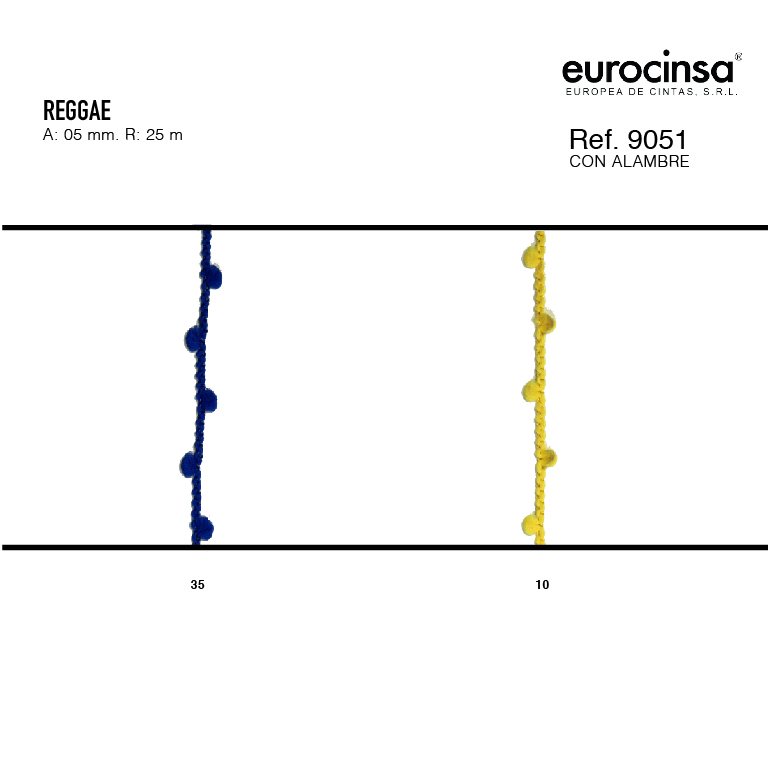 ROLLO CINTA REGGAE A-05mm. C-10 25m.