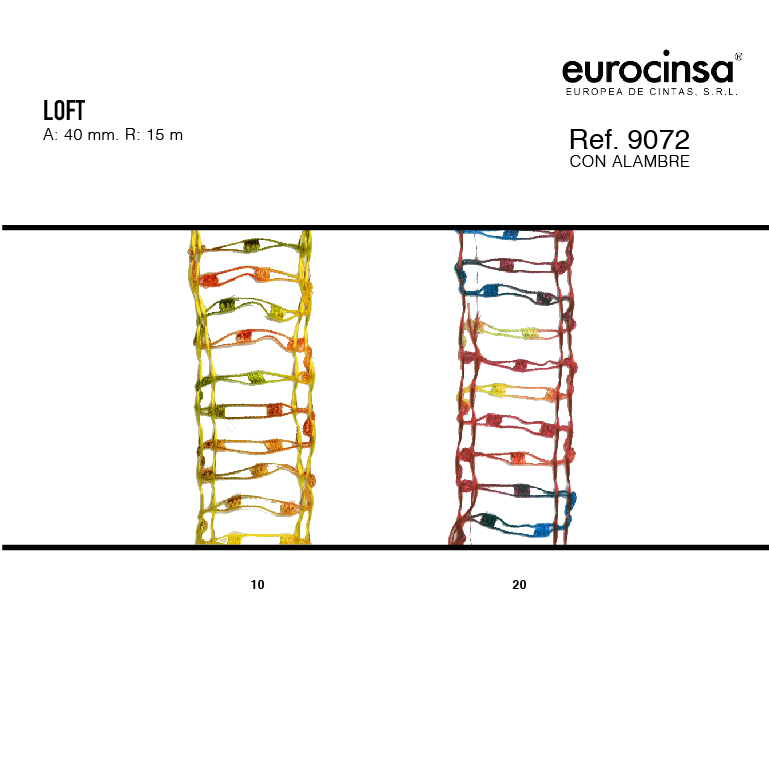 ROLLO CINTA LOFT A-40mm. C-10 15m. CON ALAMBRE