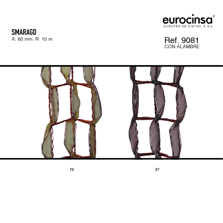 ROLLO CINTA SMARAGD A-60mm. C-27 10m.