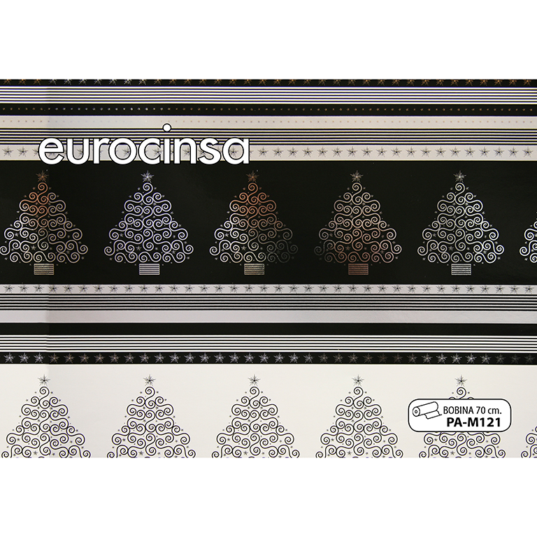BOBINA PAPEL FANTASÍA NAVIDAD METALIZADO 70cm. x 11,1-12,1Kg.