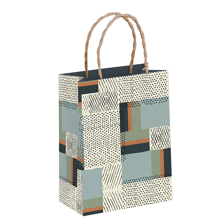 BOLSA DE PAPEL 100% RECICLADO 120gr. GRAPHIC 24x9x32cm. 10 uds.