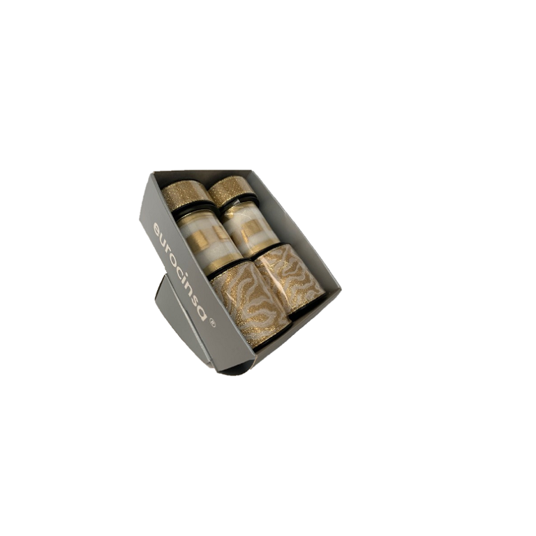 ESTUCHE CINTA TEXTIL NAVIDAD XMAS GOLD A-25/60mm. 6 ROLLOS x 3/2m. C-15