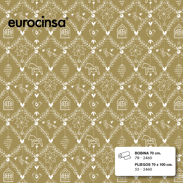 PLIEGO PAPEL FANTASIA NAVIDAD 70x100cm.