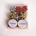 PACK POLIPROPILENO Y CINTA TEXTIL 10 COCAS METALIZADAS DISEÑO ALHAMBRA A-10mm. - 2 ROLLOS DE CINTA TEXTIL A-25mm. 2m.