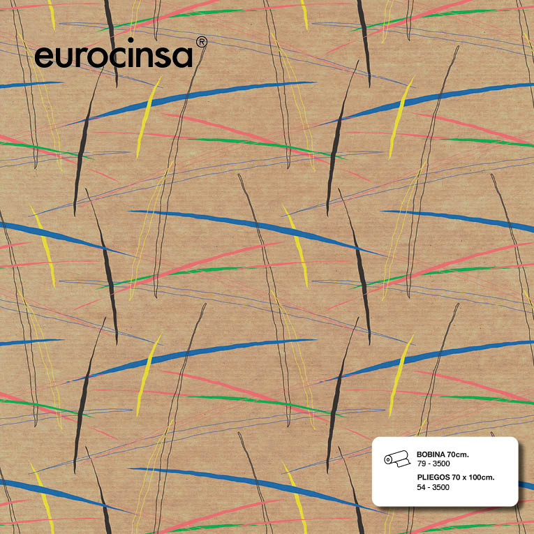 PLIEGO PAPEL KRAFT OSCURO DISEÑO TODO AÑO 70x100cm.