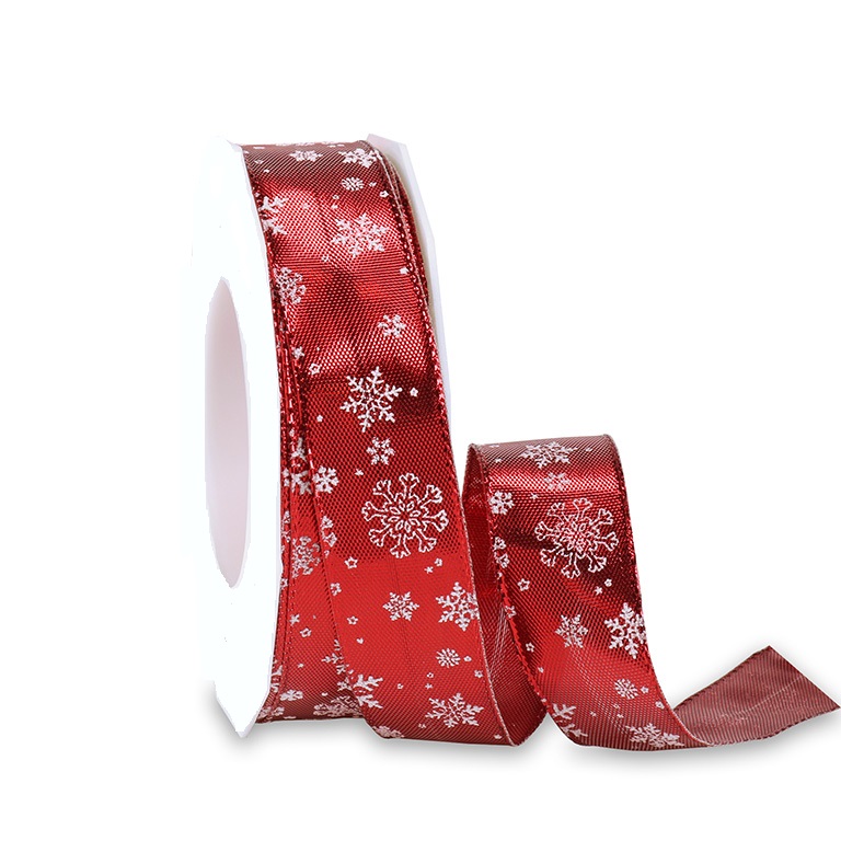 ROLLO CINTA SNOWFLAKES A-25mm. C-20 20m. CON ALAMBRE