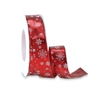 ROLLO CINTA SNOWFLAKES A-25mm. C-20 20m. CON ALAMBRE