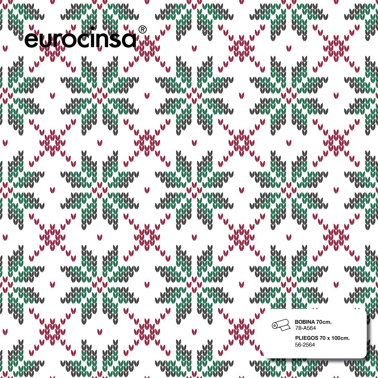 PLIEGO PAPEL FANTASIA NAVIDAD 70x100cm.